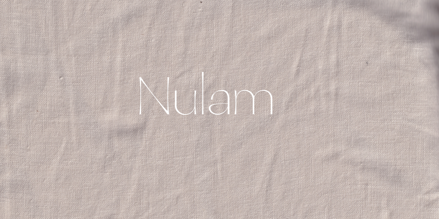 Пример шрифта Nulram Regular
